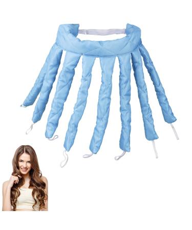 Heatless Curling Rod Octopus Heatless Curling Rod Headband Soft No Heat Hair Curlers No Heat Wave Hair Curlers Styling Tools for Overnight DIY Hair Styling Tools (blue)