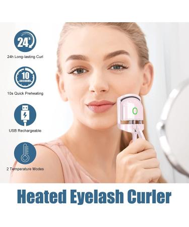 Rechargeable Heated Eyelash Curler - Quick Pre-Heat, Long-Lasting Curl, White - Buy Online on GoSupps.com