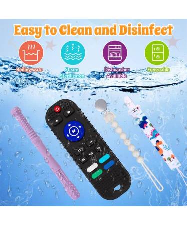 Silicone Remote Teether for Babies 6-12 Months - Chewable TV Remote Teething Toy in Black - Buy Online on GoSupps.com
