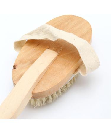 Premium Bathing Brush - Dual Soft & Stiff Bristles for Cellulite Massage & Skin Exfoliation | Improve Blood Circulation | Ideal for Body Care - Buy Online on GoSupps.com