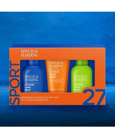 Baylis & Harding Citrus Lime & Mint Men's Refreshing Essentials Trio Gift Set | Vegan Friendly - Buy Online on GoSupps.com