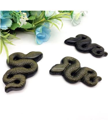 Natural Crystal Rough 1PC Natural Gold Obsidian Snake Hand Carved Stone Polished Quartz Crystal Animal Natural Quartz Crystals Home Decoration ERTEYIN - Buy Online on GoSupps.com