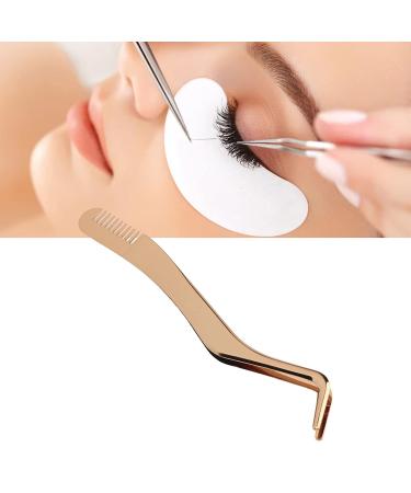Eyeline Angled Stainless Steel Tweezers - 2-in-1 Eyelash Extension Applicator for Volume & Classic Lashes - Buy Online on GoSupps.com