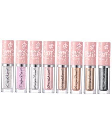 Beatifufu 8pcs Eye Shadow Glitter Eyeshadow Women Eyeshadow Women Bling Eyeshadow Eye Glitter Makeup Eyeshadow Glitter Shiny Eyeshadow Makeup Stuff Liquid Eyeshadow Eye Makeup Tools