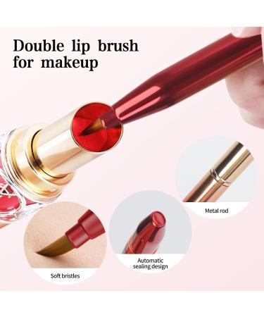 Arqumi Retractable Lip Makeup Brush - Double-Ended Lip Liner & Eyeshadow Applicator - Lightweight & Travel-Friendly - 1PCS Red - Buy Online on GoSupps.com