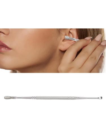 Double Head Metal Ear Spoon | Ergonomic Design | Relieve Itching | for Beauty Salon | Silver - Buy Online on GoSupps.com