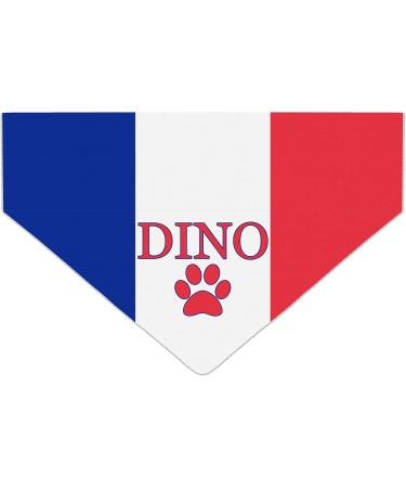 Personalized Dog Hollow Football Games Triangular Cloth - French Flag Design | Perfect for Sports & Holidays - Buy Online on GoSupps.com