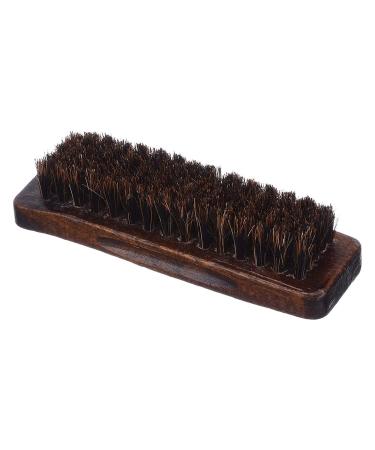 Shoe Brush Wooden Handle Natural Mane Horsehair Shoe Polish Polishing Cleaning Brush Tool Household Cleaning Brush Onecolor