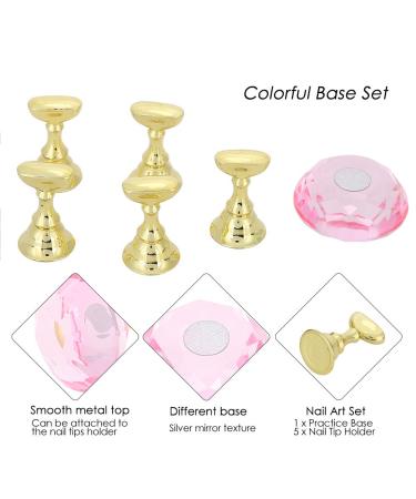 Magnetic Nail Tip Exercise Stand Base Holder - Crystal Base Nail Art Display for Salon & DIY Manicure Tools - Buy Online on GoSupps.com