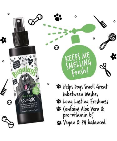 BUGALUGS Dog Cologne perfume - dog deodorant deodoriser spray use with professional groom Dog Shampoo For Dogs Cats & Pets (Aloe & Kiwi 200ml) Aloe & Kiwi 200 ml (Pack of 1) - Buy Online on GoSupps.com