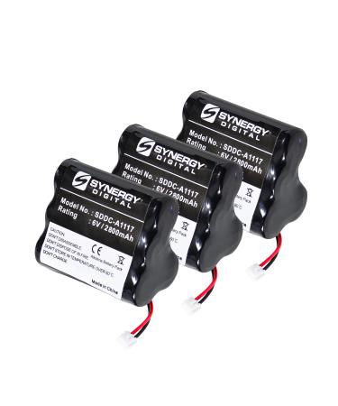 Synergy Digital Door Lock Batteries Compatible with Saflok A28310 Door Lock Batteries (Alkaline 6V 2800 mAh) Set of 3 3-Pack