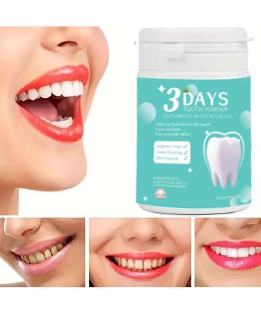 3 Days Teeth Whitening Powder - Deep Cleaning Mint Tooth Powder | Pearl Powder Stain Remover & Polisher for Whiter Teeth in 5 Days (Green) - International Shipping Available - Buy Online on GoSupps.com