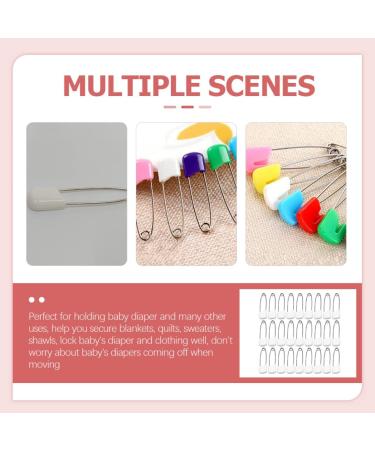 400 Pcs iplusmile Safety Pins for Toddlers and Newborns - Baby Diaper Pins with Plastic Locking Head - Toddler Bibs and Clothing Supplies - White Steel Pins 5.4x1cm (Pack of 4) - Buy Online on GoSupps.com