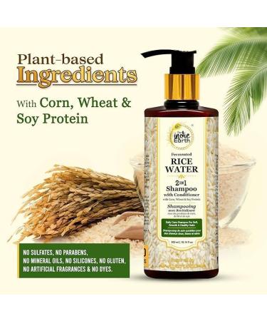 Rice Water Shampoo with Conditioner with Corn Wheat and Soy Protein NO ADDITIONAL CONDITIONER REQUIRED Daily Care Shampoo For Soft Smooth & Healthy Hairs 300ml - Buy Online on GoSupps.com