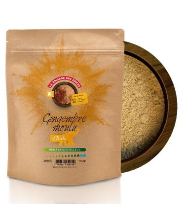 La Brigade des pices - Powdered Ginger - 250g - 100% Natural - Packaged and controlled in France
