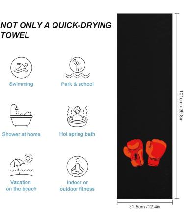 Red Boxing Gloves Quick Dry Towels - Highly Absorbent Towels for Bathroom, Spa & Hotel - Buy Online on GoSupps.com