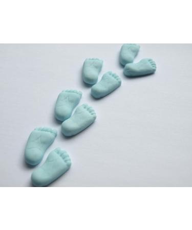 24x (12 Pairs) Blue Baby Feet Cake Toppers Boy Baby Shower Edible Cupcake Decorations - Buy Online on GoSupps.com