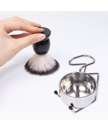 Premium Edestahl Dachshaar Razor Brush Set with Shaving Bowl | Perfect Shaving Gift for Men - Black - Buy Online on GoSupps.com