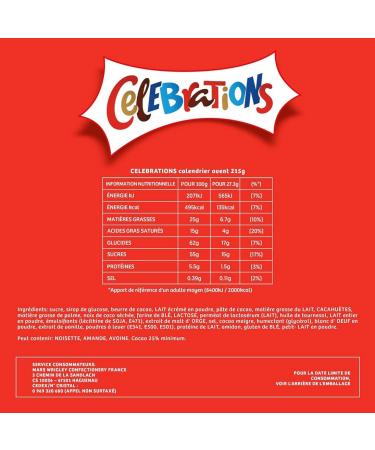 CELEBRATIONS - Assortment of chocolates - Advent calendar 215 g - Buy Online on GoSupps.com