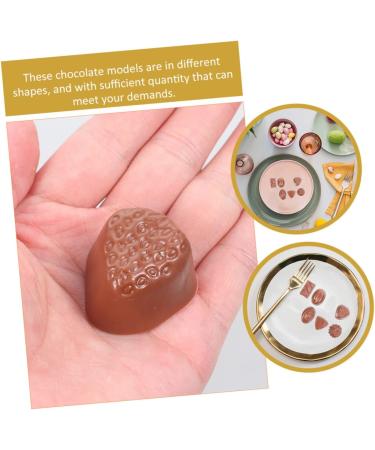 FAVOMOTO 12 Pcs Simulation Chocolate Realistic Artificial Dessert Chocolate Replica Fake Cake Candy in Bulk Cake Decor Educational Chocolate Model Desktop Children Toy 3d Pvc Window Biscuit 3.9X2.8X1.8CMx2pcs 1 - Buy Online on GoSupps.com