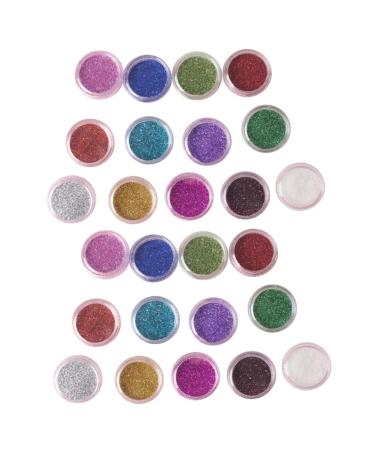FRCOLOR 24 Boxes Glitter Eyeshadow Powder Glitter Eyeshadow Pigments Pearlescent Glitter Powder mediumx2pcs Assorted Colorx2pcs