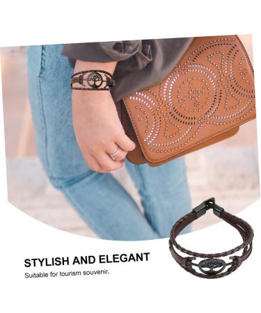 ABOOFAN 3 Pcs Christmas Tree Leather Bracelet Boyfriend Bracelets Braided Wrist Rings Braided Bracelets Couple Bracelet Vintage Bracelet Pendant Lovers Multi-layer Artificial Leather - Buy Online on GoSupps.com