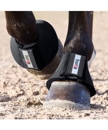 HORZE ProBell Horse Bell Boots - Jumping Boots with Velcro Fastener Set of 2 XXL Black - International Shipping Available - Buy Online on GoSupps.com
