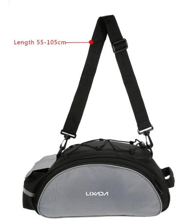 Lixada 13L Bicycle Rack Bag - Multifunctional Rear Seat Pannier for Cycling - Black - Buy Online on GoSupps.com