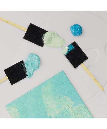 100 Pack 2 Foam Paint Brushes with Wood Handles - Perfect for Stains, Varnishes, Acrylics, Crafts & Art - Buy Online on GoSupps.com
