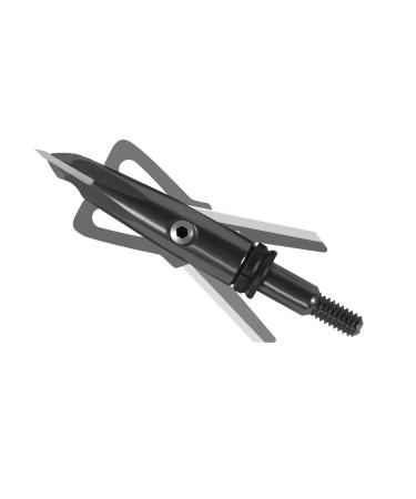 Rage 2 Blade Broadhead, 100 Grain with Shock Collar Technology - 3 Pack, Silver-Stainless Steel