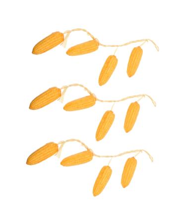 Zerodeko 6 Pcs Simulated Corn Skewers Vegetable Hanging Home D cor Fishing Bait Faux Food Harvest Fake Food Realistic Cake Fishing Lure Photo Props Decor Party Layout Prop Foam Fruit Reward Yellowx2pcs 64X5CMx2pcs