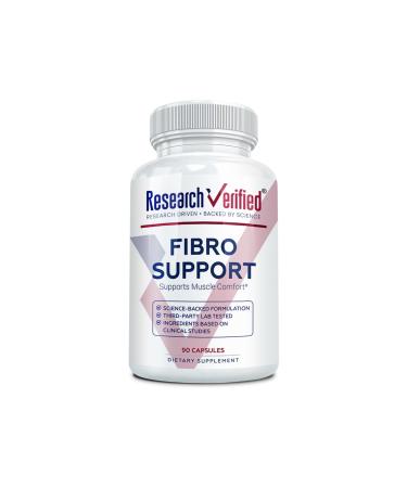 Research Verified Fibro Support - 90 Capsules - MSM Magnesium Vitamin D3 BioPerine - 1 Month Supply - Vegan 90 Count (Pack of 1)