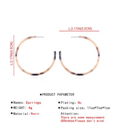 Buy DoubleNine Hoop Round Acrylic Earrings | Open Circle Geometric Dangle Bohemian Jewelry for Women & Girls - Perfect Gift (Dark - Buy Online on GoSupps.com