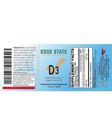Good State Ionic Liquid Zinc Ultra Concentrate Bundle with Vegan Vitamin D3 | Immune Support Combo - Buy Online on GoSupps.com