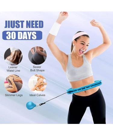 Smart Weighted Fit Hoop for Adults - 24 Adjustable Knots - Fitness & Massage Hoop for Weight Loss - Pink - Buy Online on GoSupps.com