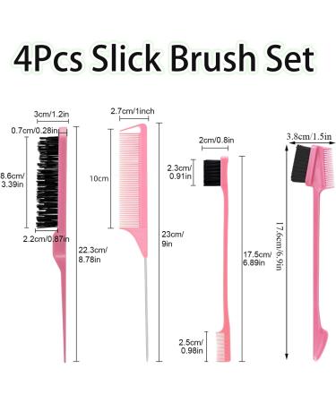 2Pcs Hair Wax Stick & Comb Set for Smooth Styling | Anti-Frizz Non-greasy Hair Pomade Stick for Flyaways | 4Pcs Slick Brush Included - Buy Online on GoSupps.com