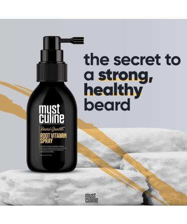 Buy Masculine Beard Growth Vitamin Spray (2 Pack) - Enhance Fuller Stronger Longer Beards | International Shipping - Buy Online on GoSupps.com