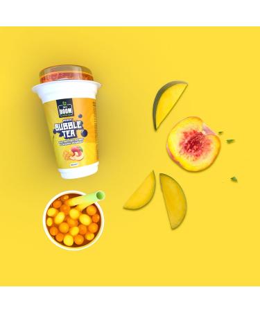 DM'S Boom Bubble Tea Peach Bubble Tea With Popping Mango Flavored Bubbles 250 ml (Pack of12) - Buy Online on GoSupps.com