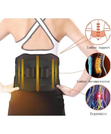 Tiiffy Lumber Brace Belt - Electrical Heating Vibration Massage Back Support for Sciatica & Herniated Disc Pain Relief - 110 cm for Men & Women - Buy Online on GoSupps.com