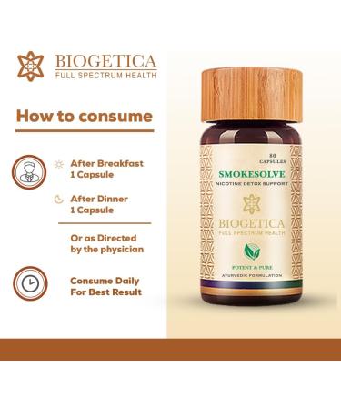 Smokesolve Herbal Lung Detox Supplement - 100% Vegan Respiratory Health with Yashtimadhu & Ashwagandha - Vegetarian Non-GMO - 80 Capsules - Buy Online on GoSupps.com