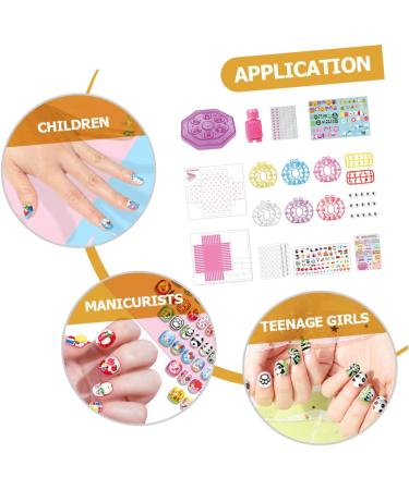 minkissy 2 Sets Children's Nail Art Toys Fingernail Kit Nail Art Kit for Girl Nail Kit for Nail Manicure Kit Nail Tips for Nail Tool Kit Nail Polish Make up 3d Plastic - Buy Online on GoSupps.com