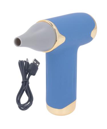 Alomejor Mini Fan Portable Hair Dryer for Pets 4 Levels Wind 1100mAh Battery Bladeless Design for Cats Dogs and Other Pets (Blue)
