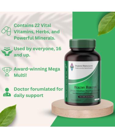 Herpanacine Diamond Healthy Horizons Multivitamin - Natural Multivitamin to Support Stress Relief and Provide Essential Nutrients - Daily Multivitamin for Men and Women - (90 Count) - Buy Online on GoSupps.com
