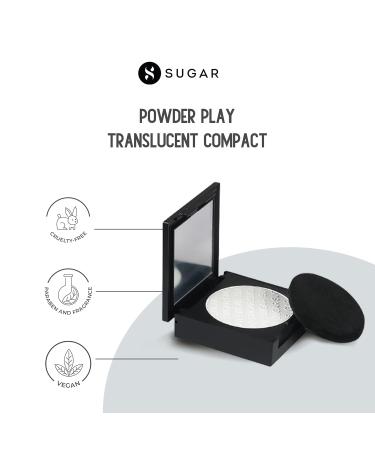 SUGAR Cosmetics Powder Play Translucent Compact - Long-Lasting Oil-Controlling Makeup for All Skin Types - Shop Internationally - Buy Online on GoSupps.com