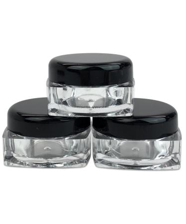 144 Pieces Beauticom 5G Clear Square Jars with Black Lids - BPA Free Containers for Scrubs Oils Creams & Lotions Ideal for International Shipping - Buy Online on GoSupps.com
