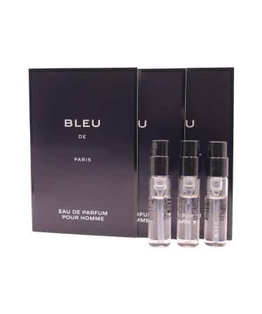 Set 3 Cologne Luxury Travel Size for Men Sample Spray Vial 0.05oz/1.5ml each. Bleu EDP Pour Homme Set of 3