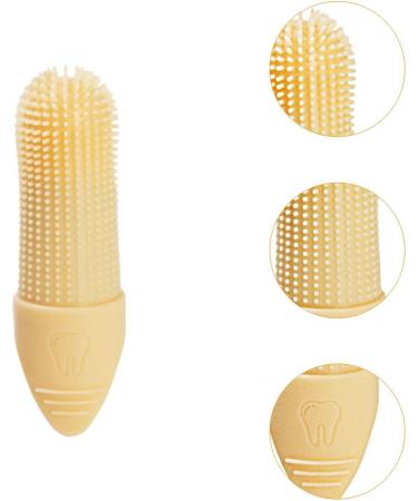 JISADER Pet Oral Care Finger Brush for Dogs and Cats - Gentle Tool Yellow - Buy Online on GoSupps.com