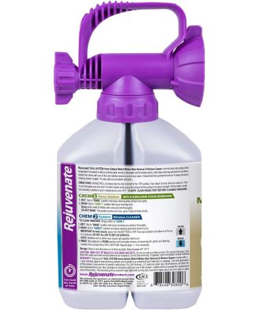 Rejuvenate 32oz Dual Bottle Outdoor Window Cleaner & Mold Stain Remover with Hose-End Attachment - Buy Online on GoSupps.com