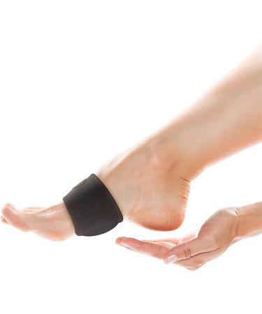 Copper Compression Adjustable Padded Arch Support - 2 Plantar Fasciitis Braces/Sleeves for Foot Pain Relief - One Size Fits All - Buy Online on GoSupps.com