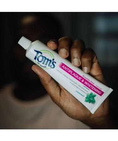 Tom's of Maine Fluoride-Free Antiplaque & Whitening Toothpaste Peppermint 5.5 oz 4 pk - Buy Online on GoSupps.com